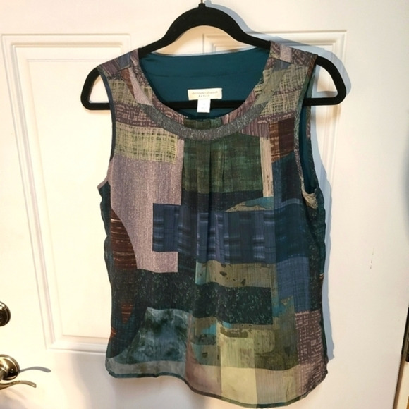Christopher and‎ Banks Petite Sleeveless Blouse Size Medium - Picture 1 of 7